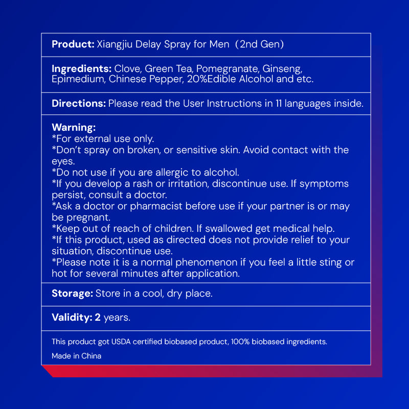 Xiangjiu Delay Spray Gen2 – Upgraded Formula to Last Longer - xiangjiustore
