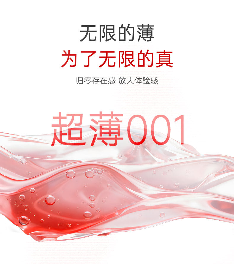 Xiangjiu Ultra Thin 001 Condoms – Natural Latex, Super Hydrating – 12 Count